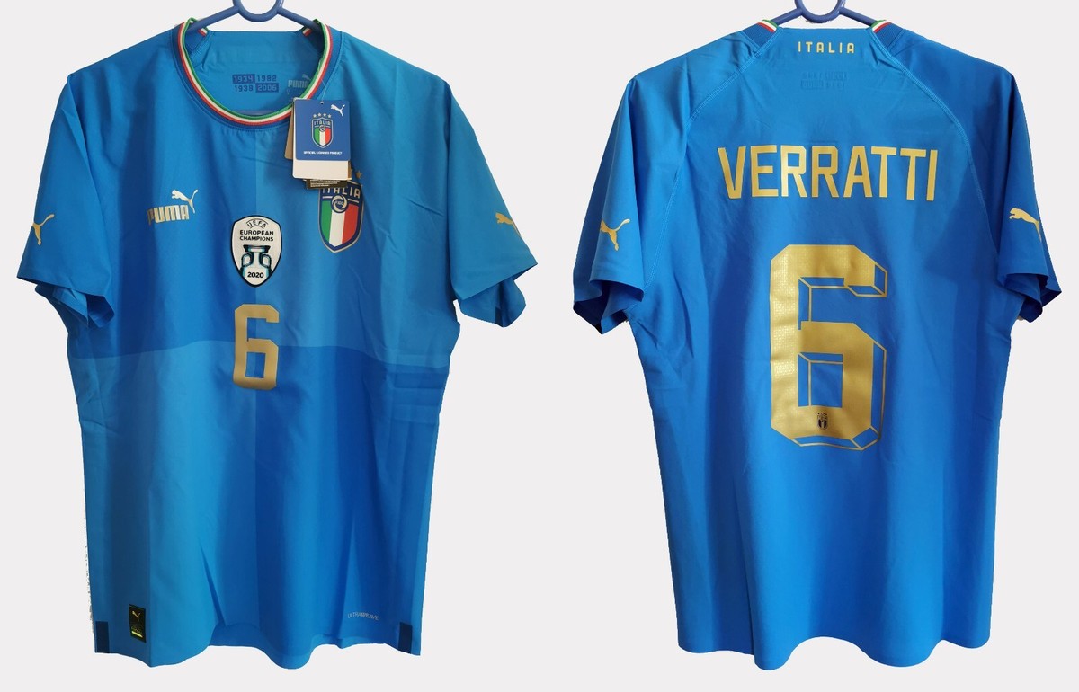 ITALY Player Issue jersey 2022 #6 VERRATTI Home | eBay