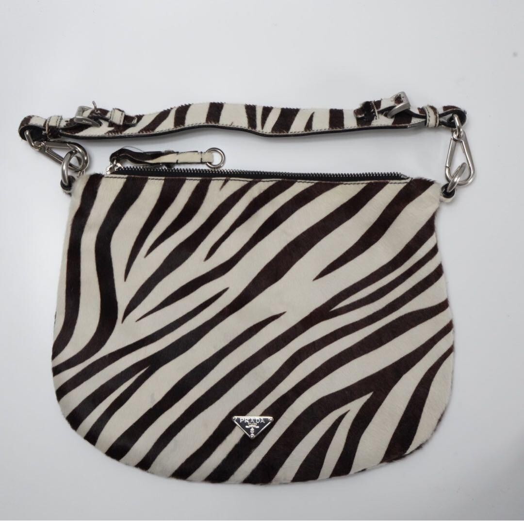 Coach Zebra Unborn Carf Shoulder Bag