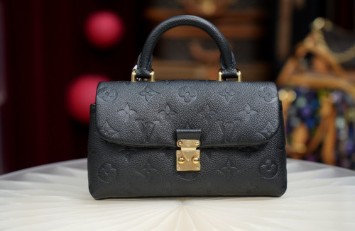 LOUIS VUITTON Madeleine Monogram Empreinte Top Handle Chain Shoulder bag Women