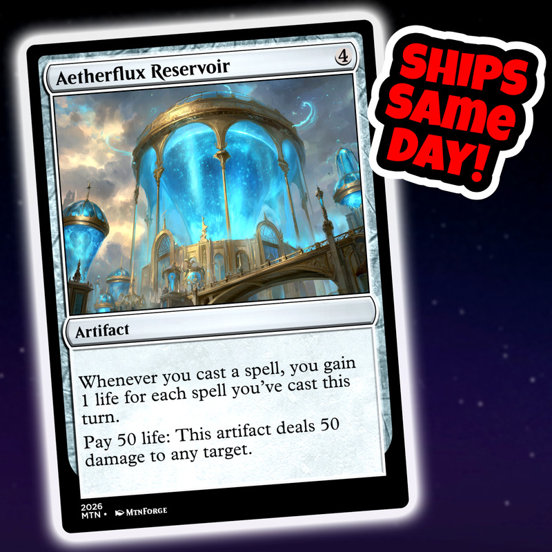 Aetherflux Reservoir - Custom Art Magic: The Gathering Playtest Card