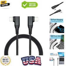 Right Angle USB C to USB C Cable 1M/3FT, 90 Degree 60W PD Type C Fast Chargin...