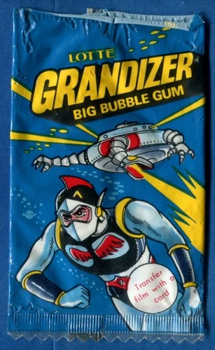 UFO Robo Grendizer Grandizer Lotte Chewing Bubble Gum Wrapper Rare
