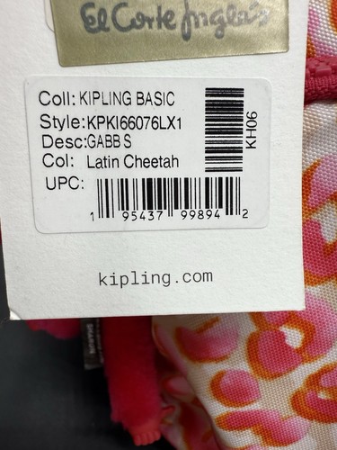 Kipling Lite Pink Latin Cheetah Animal Print Crossbody Bag Handbag RRP £88 BNWT - Picture 5 of 15