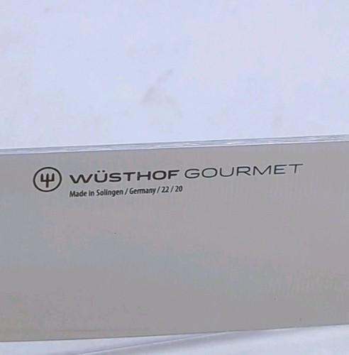 WUSTHOF GOURMET 8" CHEF'S KNIFE, Stainless Steel, Black Triple-Rivet Handle, NEW - Picture 5 of 20