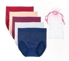 Maya J Women's Panties Sz L Breezies Sparkle Stripe Multi-colored A645444