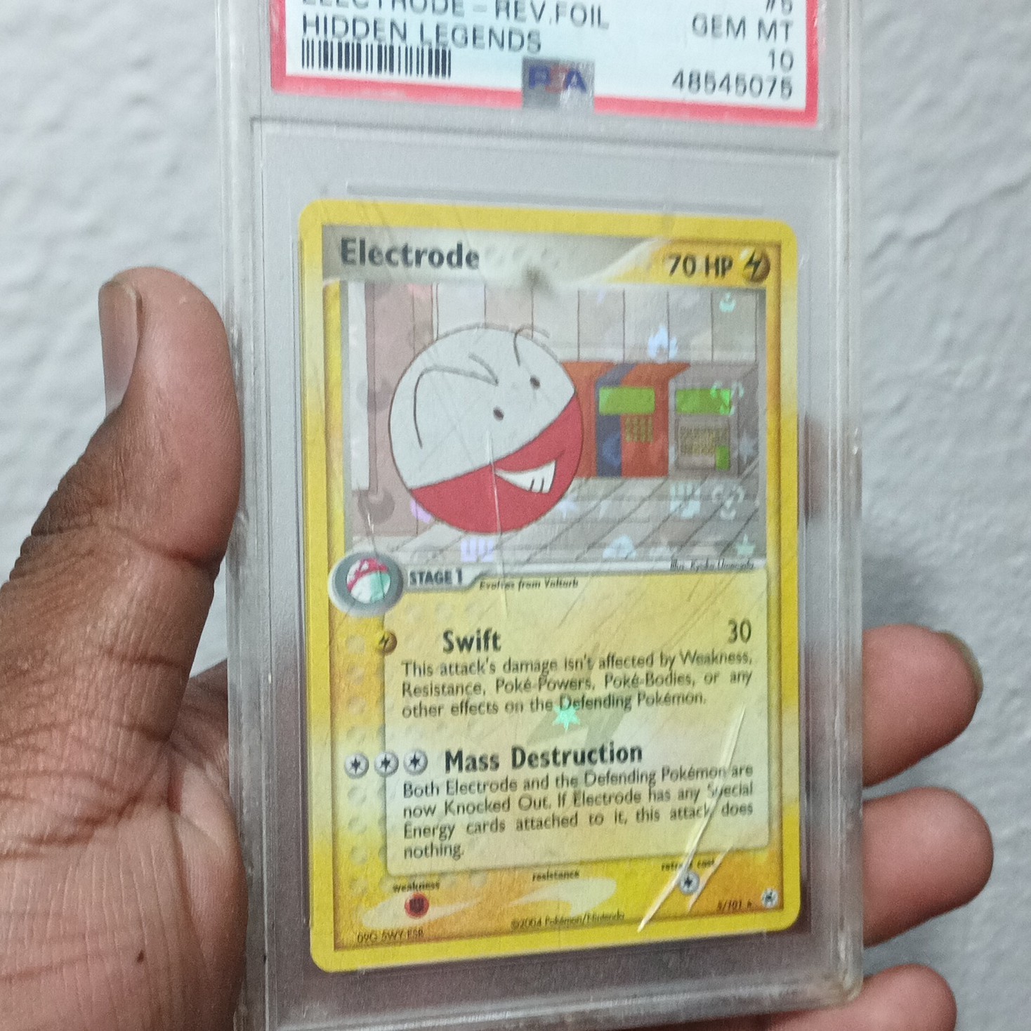 Electrode 5/101 EX Hidden Legends Reverse Holo Foil PSA 10 Graded 2004