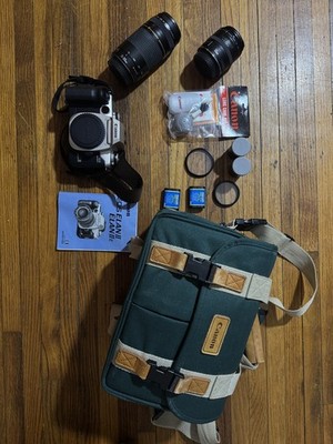 Canon EOS Elan II Camera w 2 Lenses 50mm, Ultrasonic 75-300mm And More Bundle!