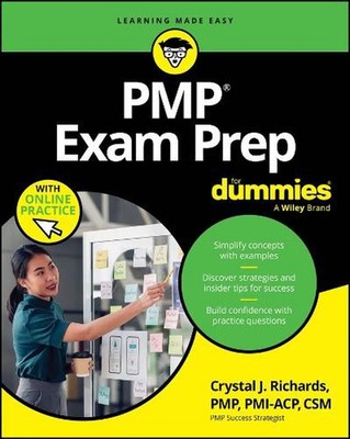 PMP Exam Prep For Dummies by Crystal J. Richards Paperback Book
