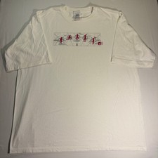 Vintage Adidas Basketball Airspace Cleared Graphic T-Shirt White XL Made in USA
