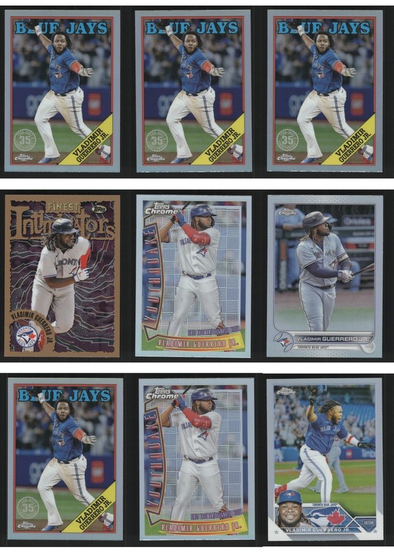 Vladimir Guerrero Jr. Baseball Card 9 Card LOT