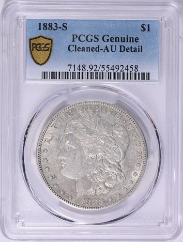1883 S Morgan Silver Dollar $1 PCGS AU Details (458)