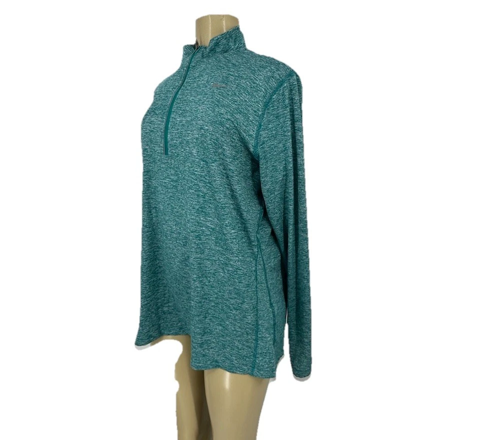 Nike Running XL DriFit Women Element T-Shirt Quarter Zip Long Sleeve Active  J29 - Image 2 of 4