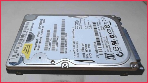 HDD Festplatte 2,5" 250GB SATA WD2500BEVS Acer Aspire 5520G (5)