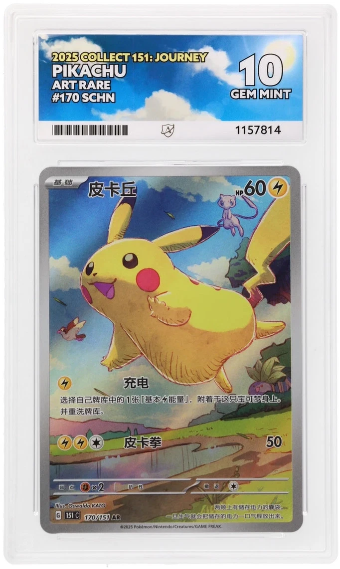 Pikachu Pokémon TCG Grade 10 Nintendo Individual Collectible Card