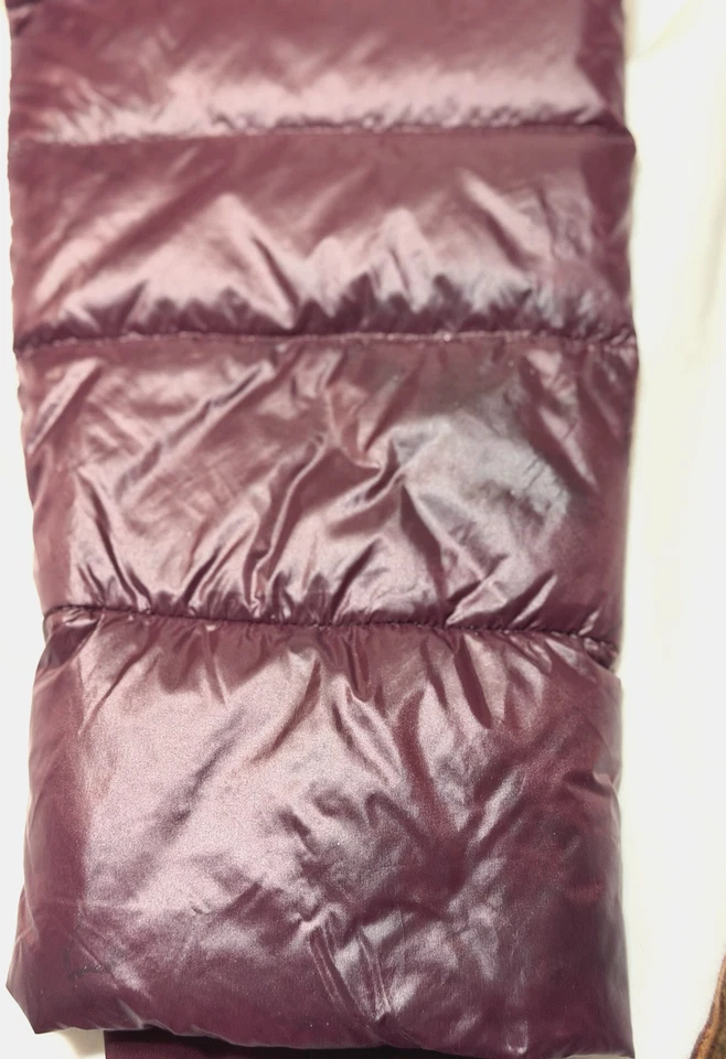 Chaqueta de plumón Curations Caravan borgoña plegable capucha extraíble piel sintética talla M Foto 4 de 4