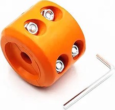 Winch Cable Hook Rubber Stopper with Allen Wrench for ATV U Model: Orange 1Pcs