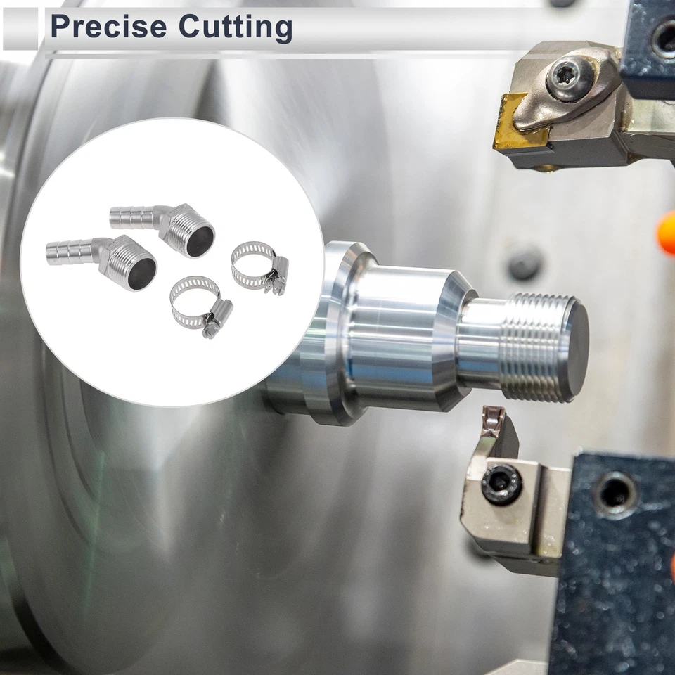 Conectores Manguera Aire/Agua/Aceite/Gas 19/32" 3/4" BSPT 45° Plateado 1 Juego - Imagen 2 de 4