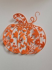 3 Large Fall Fancy Cut Pumpkins Cardstock die cuts For scrapbook  cards