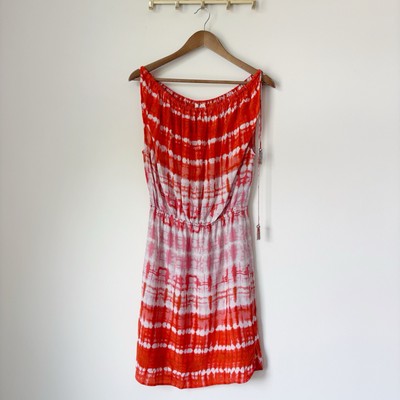 Plenty by Tracy Reese Convertible Chemise Dress Small Tiger Lily Tie Dye