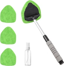 Windshield Cleaning Tool, Windshield Window Cleaner,Color: Green
