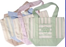 NWT Trader Joe's Striped Canvas Mini Tote Set of 4 Summer 2026 PRE ORDER