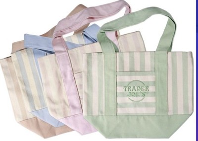 NWT Trader Joe's Striped Canvas Mini Tote Set of 4 Summer 2026 PRE ORDER