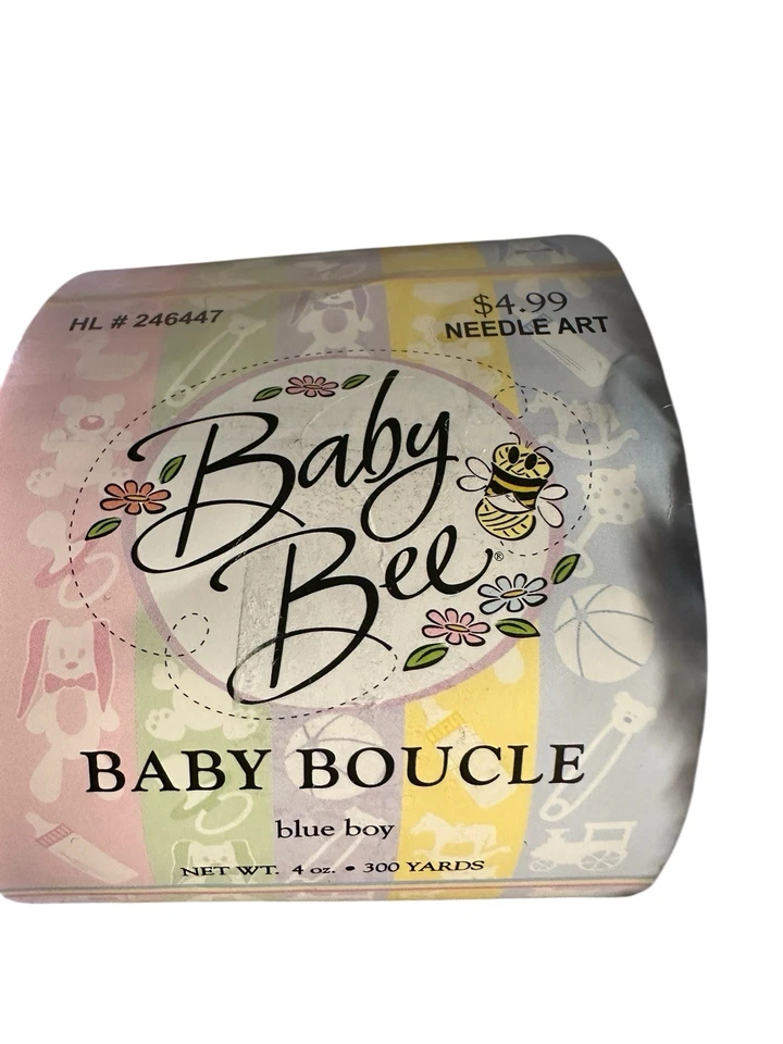 Baby Bee Baby Boucle 2004 Blue Boy #51 (4) madejas hilo 4 oz peso ligero 300 yd Foto 2 de 4