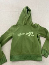 Old Navy Hoodie Womens M Green Graphic Pullover Glitter Trim Casual Sweatshirt