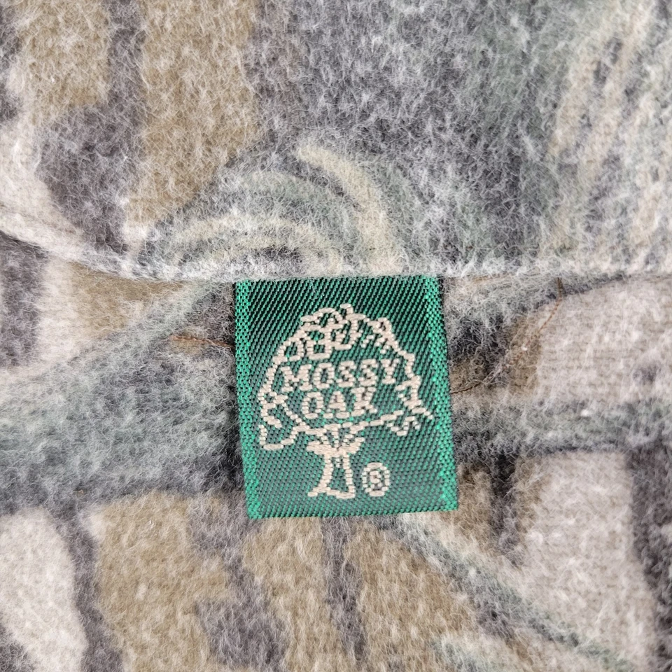 Camisa masculina vintage Mossy Oak camuflagem flanela botão manga longa pesada feita nos EUA - Imagem 3 de 4