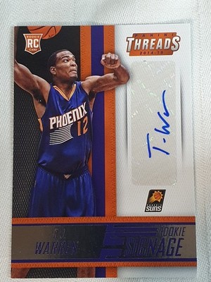 Panini NBA T.J. Warren Nr.6 Auto Phoenix Suns Rookie Signage Threads