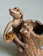 Figura Kappa Yokai de cerámica japonesa de colección: soporte para palillos de dientes