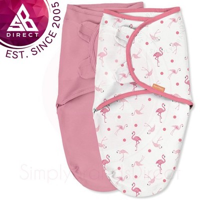SwaddleMe Soft Flamingo Swaddle 2er Pack geeignet für 0-3 Monate