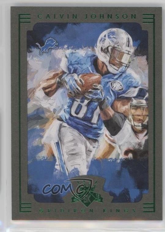 2015 Panini Gridiron Kings Green Frame Calvin Johnson #59 HOF h8o