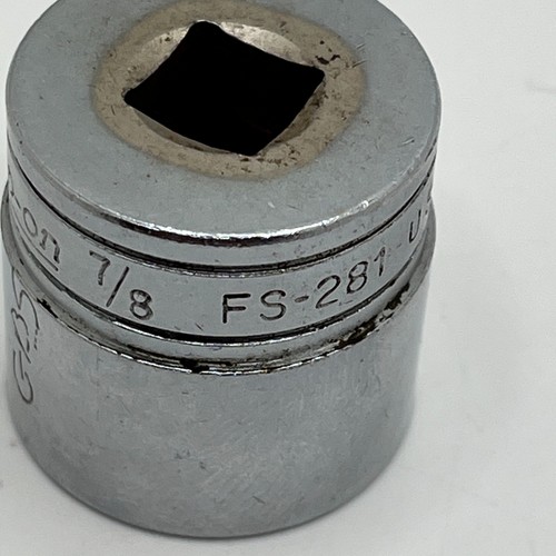 Snap-On Tools USA FS-281 3/8" Drive 7/8" SAE 6 Point Shallow Chrome Socket READ - Picture 2 of 4