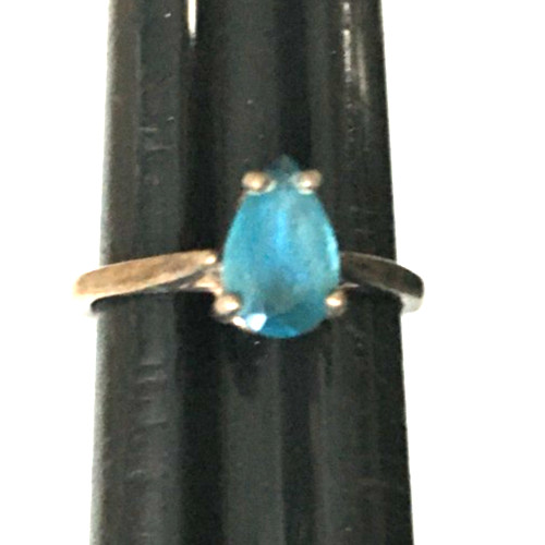 Vintage Ring MARKED 925 STERLING SILVER Size 5.5 Aquamarine Band Jewelry lot y