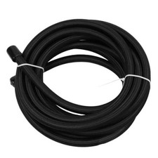 PTFE Fuel Hose E85 Nylon Stainless Steel Braided 20FT Black
