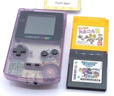 Nintendo Gameboy Color Console Clear Purple Game Boy GB Handheld Tested