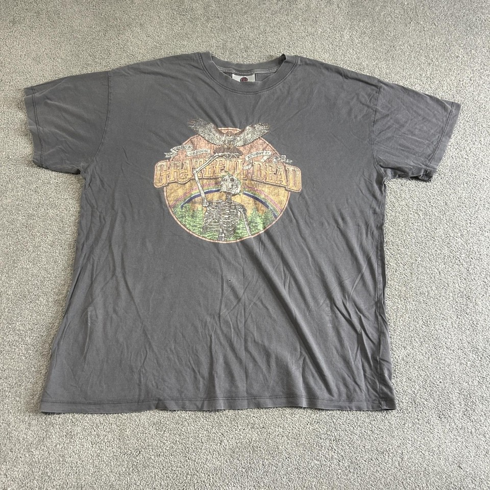 Grateful Dead T-Shirt Womens L Grey Cotton On Relaxed Boyfriend Graphic Band Tee
