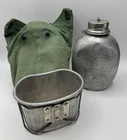 WW2 era British Army 1944 Pattern M44 Aluminum Canteen Cup & Cover SET Military