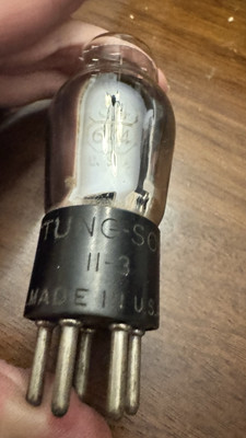 NOS Tungsol 84 / 6Z4 ST BOTTLE GLOBE RECTIFIER Vacuum Tube Engraved Base
