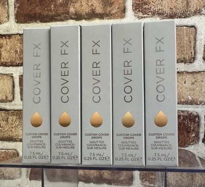 COVER FX Custom Cover Drops Liquid Foundation 0.25 fl oz Shades N/G/P Deep