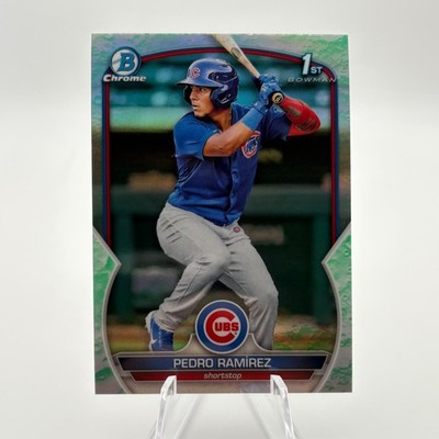 2023 Bowman Pedro Ramirez Chrome 1st #BCP-2 Lunar Glow Refractor CUBS Rookie RC