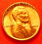 1954-S Lincoln Wheat Cent Penny GEM RED BU From an Original Bank Roll