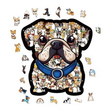 160pcs Fun Wooden Dog Jigsaw Puzzle Toy For Party Gathering