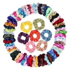 75 Pcs Soft Velvet Hair Scrunchies Elastic Hair Ponytail Holder for Women
