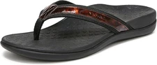 Vionic Women's Tide Black Tortoise Sandals NW/OB 5M