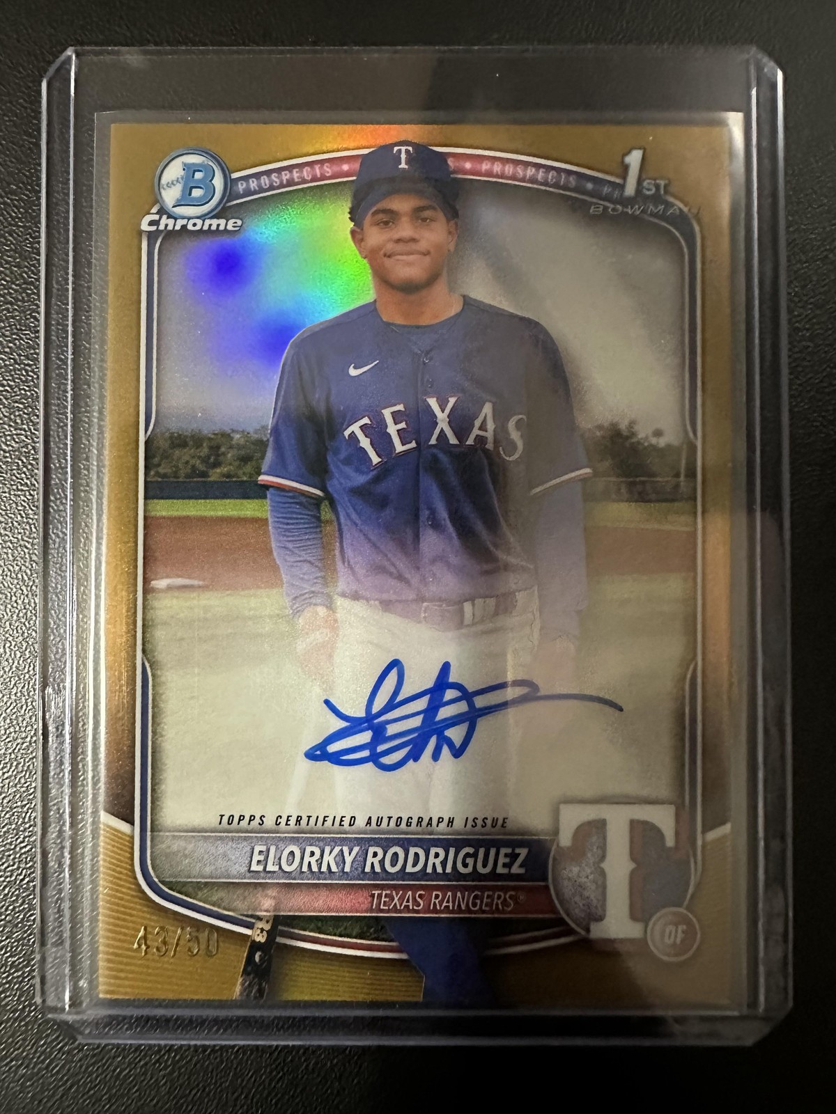 2025 Bowman Chrome #CPA-ER Elorky Rodriguez Prospect Autographs Gold #/50