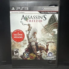 Assassin's Creed III (Sony PlayStation 3, 2012) Walmart CIb ML381