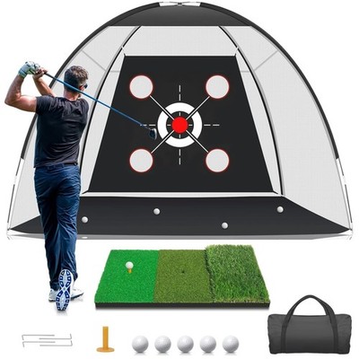 Multi-Target Golf Practice Net 10x7FT - Complete Set