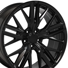 20 Inch Satin Black Staggered 5773 Wheels Set Fit 2010-2015 Camaro - Zl1 Style